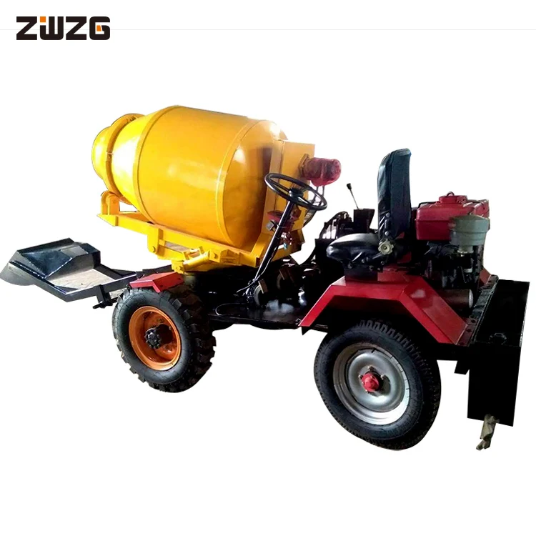 Small concrete mixer truck machine with self loading