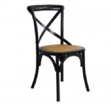 Colourful Stacking Metal Cross Back French Style Banquet X Back Dinning Chair With Leather Cushion For Wholesale