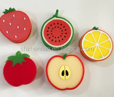 fruit shape sponge for kitchen/ cute fruit shape kitchen sponge