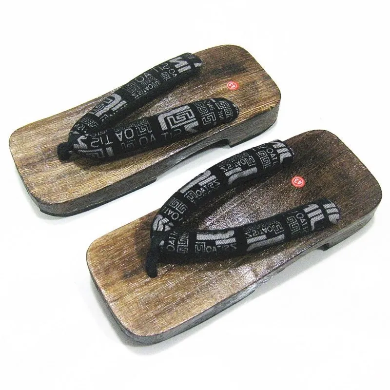 MEN's GETA Japanese SAMURAI Clogs Wood Sandals Men Clogs