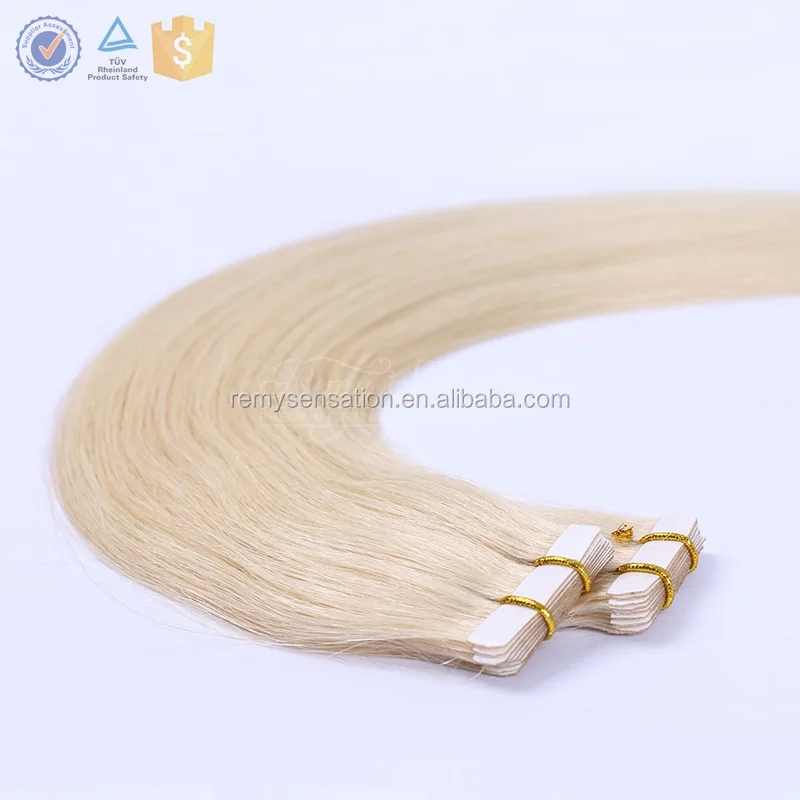 100% virgin hair vendor double drawn cuticle remy human tape in hair extension