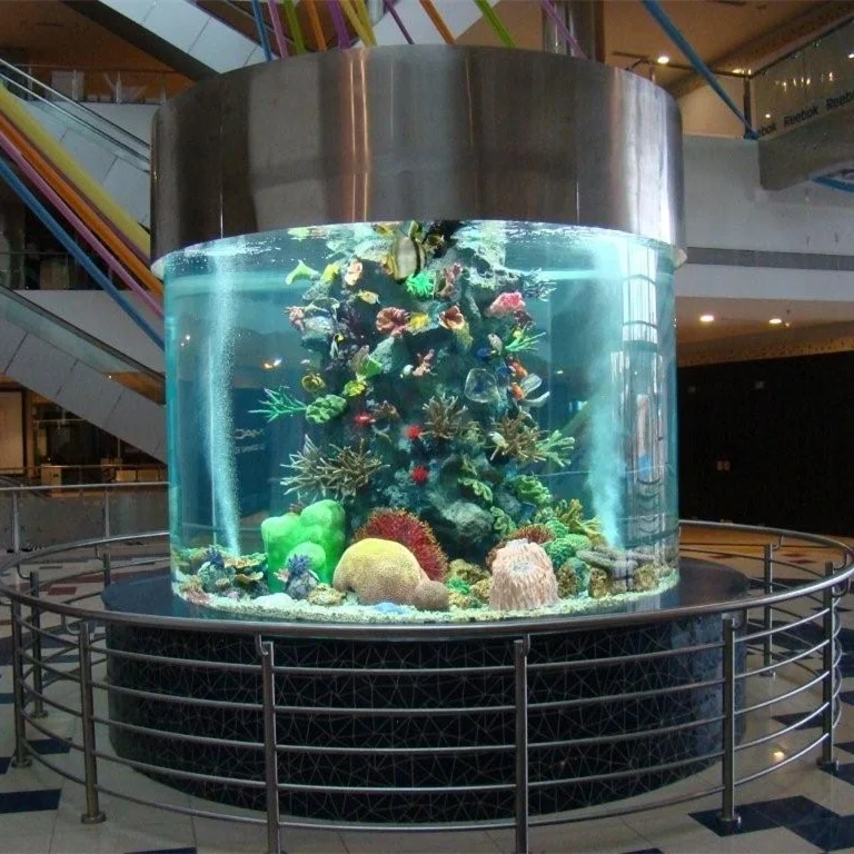 Acrylic Aquarium Fish Tank for Sale Factory Price Big Acrylic Cylinder Aquarium Aquariums & Accessories 500L Indoor and Outdoor