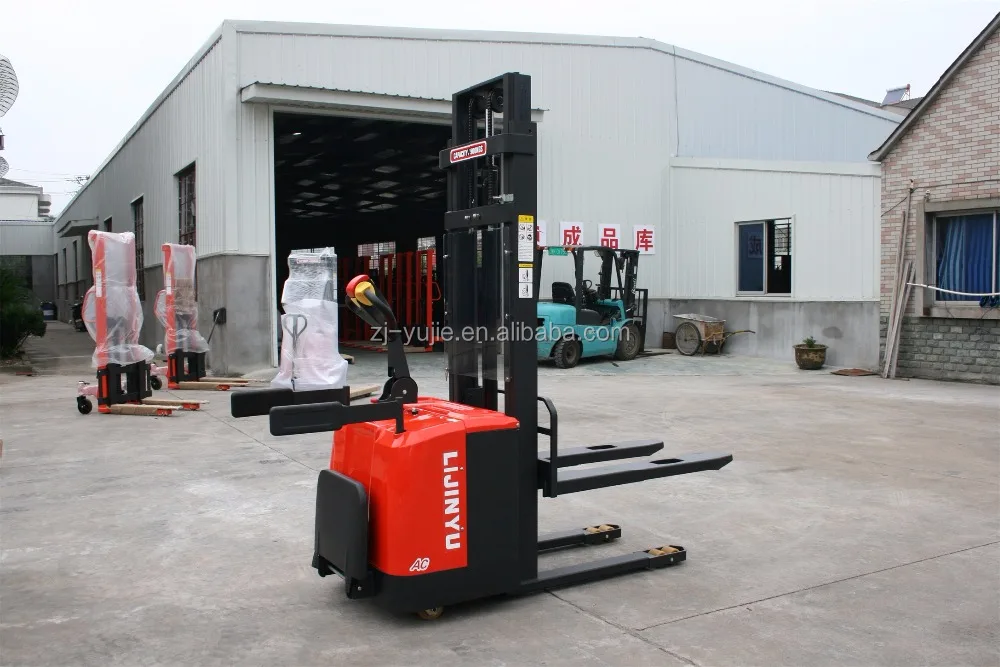 
1000kg 2500mm forklift electric pallet stacker with 2-stage frame 