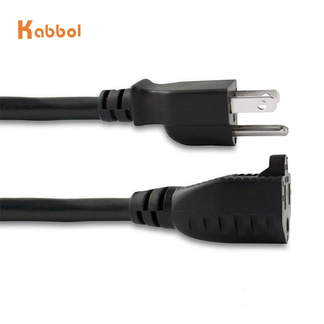 Черный 18AWG 16AWG (Национальная ассоциация владельцев электротехнических 5-15P 2 5-15R 3 зубец Y сплиттер кабель силовой