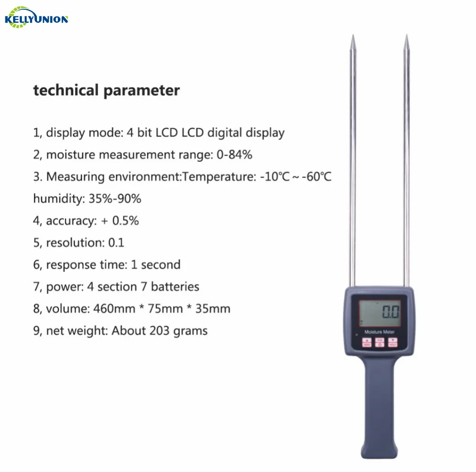 High quality Digital LED digital portable seed / maize / cotton moisture meter with low price