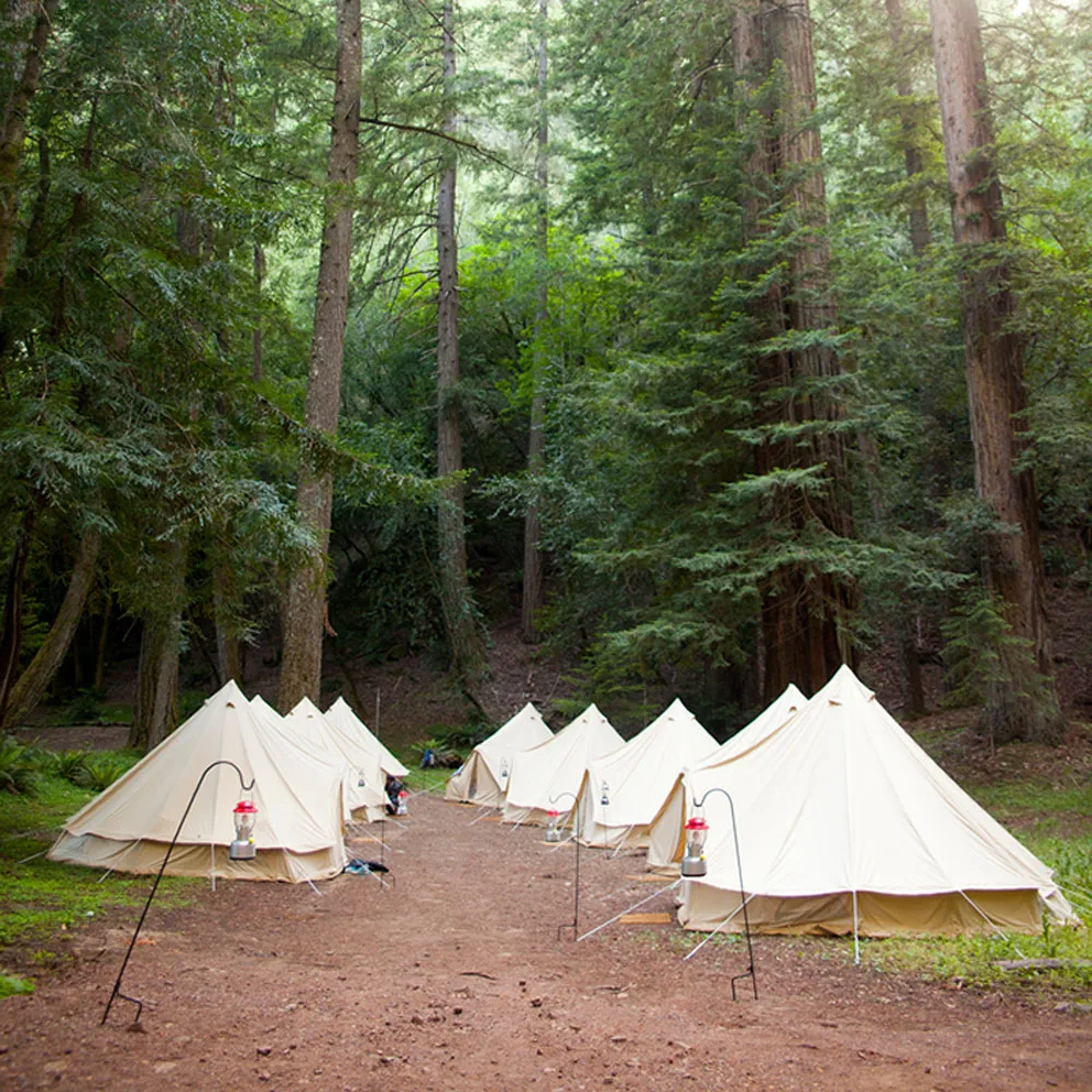 Trade Assurance 5M Fire Flame Resistant Durable Waterproof Cotton Canvas Bell Tent