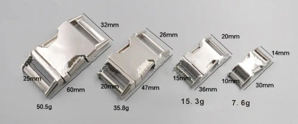 10mm 15mm 20mm 25mm 32mm 38mm 50mm metal side release buckles,quick release buckle