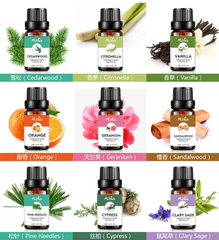 Hot sale Top quality pure organic aromatherapy essential oil set