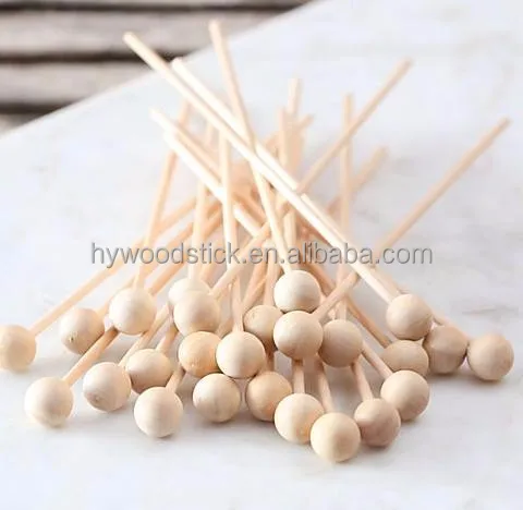 Round Wooden Popsicle Craft Candy Sticks For Plants