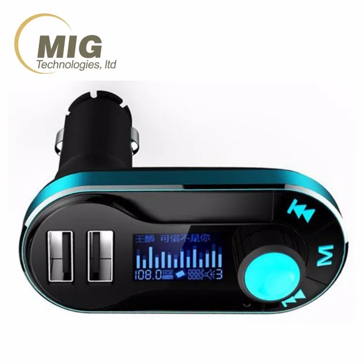 FM Transmitter Wireless Radio Adapter Audio Receiver Stereo Music Tuner Modulator Car Kit with USB Charger