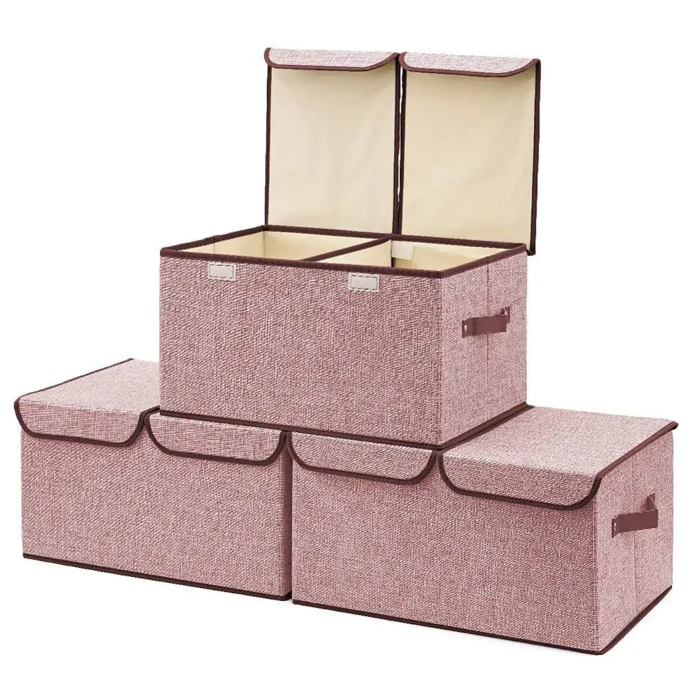 
Daily necessities collapsible non woven fabric storage box for cloth double layer storage box 