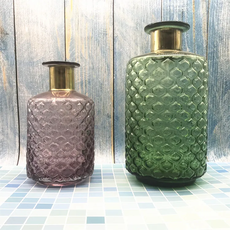 
Decorative European glass vase blue for glass vase cheap 