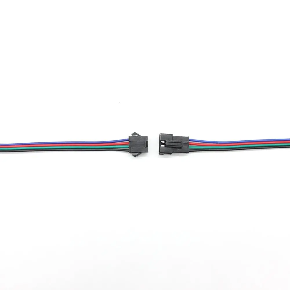
JST SM 2.50mm Pitch LED Strip Wire Connectors 4 Pins Male Female Cable for RGB Strip 