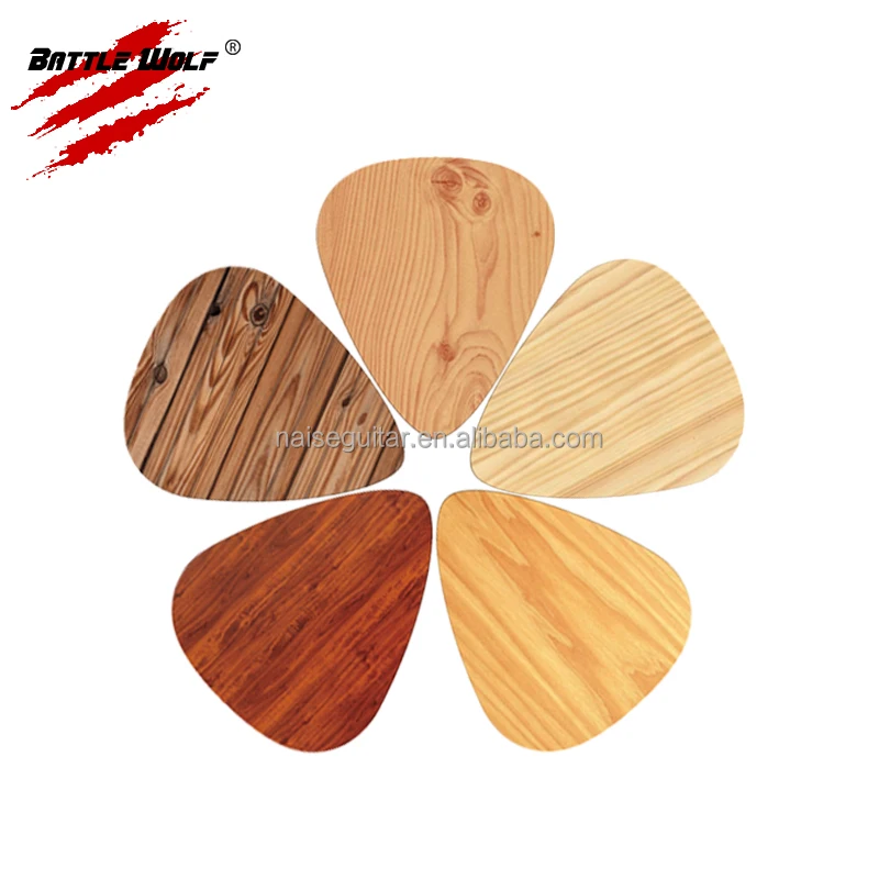 Color Printing Image Custom Celluloid Wood Guitar Pick