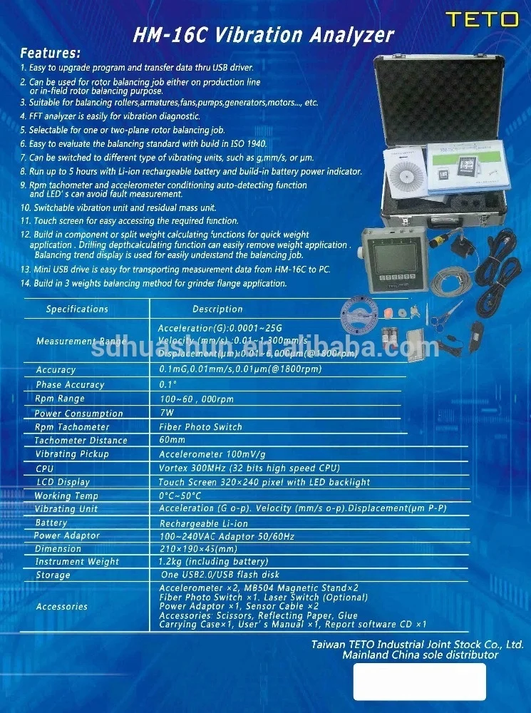 
2018 TETO Portable Dynamic Balancing Machine and professional after sale service providing 