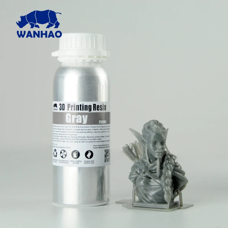 3D Printer Resin For DLP SLA 3D Printer, Wanhao 405 NM UV Resin With New Packing Aluminium Bottle, 1000ml/bottle