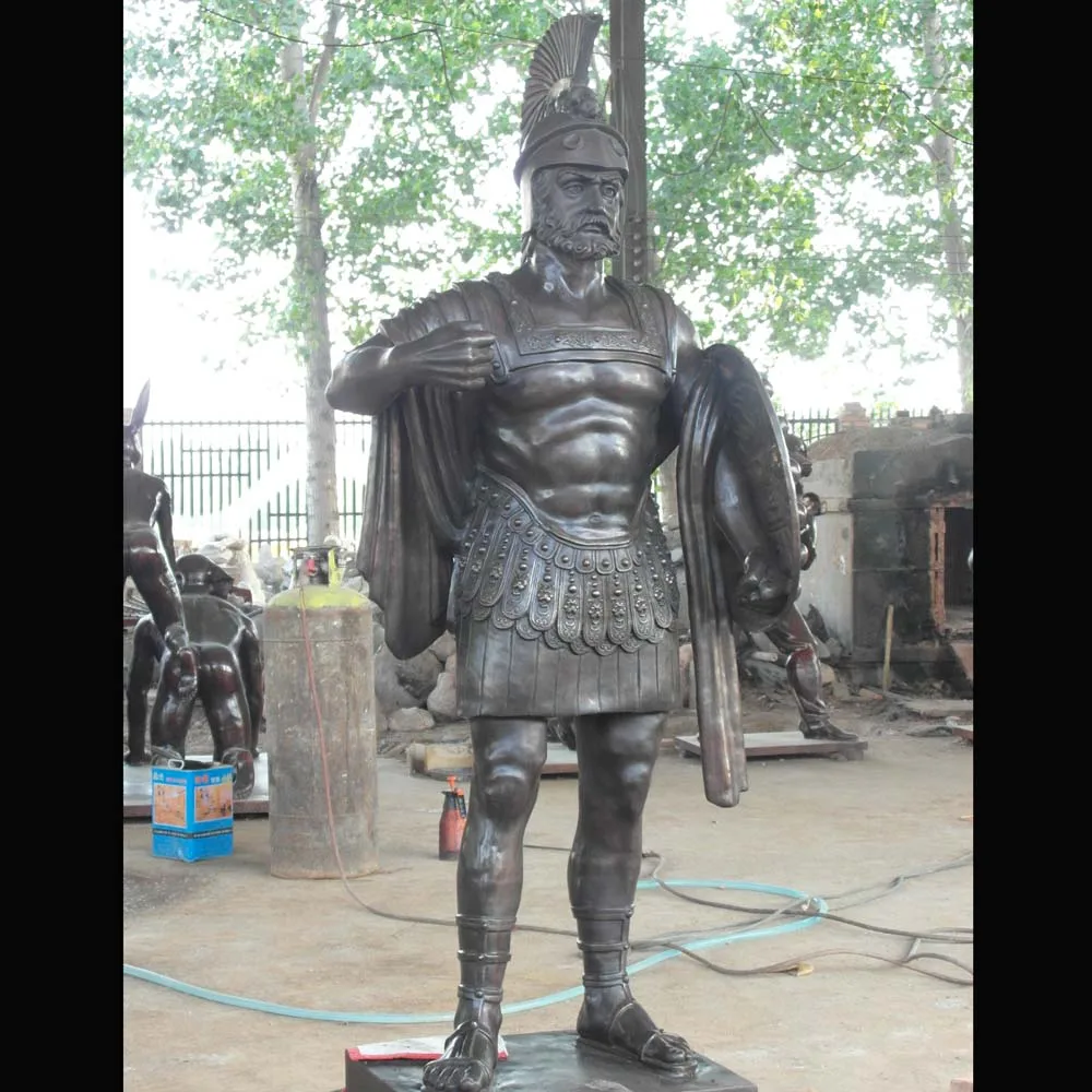 Hot sales life size Roman antique cast bronze warrior sculpture statue for outdoor decoration