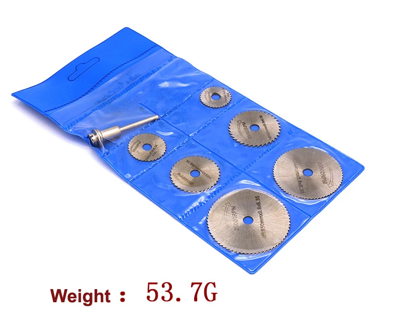 Mini HSS Circular Saw Blades Set of 7pcs Dremel Fordom Electrical Grinding Machine Rotary Tool for Cutting Steel alloy and Brass