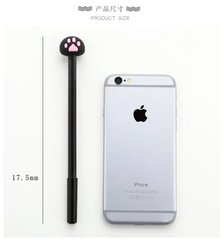 Wholesale bulk 0.38mm black ink novelty gel pen cat stylish gel pens for students