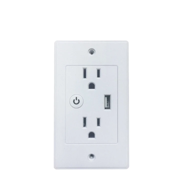 US Standard Smart Home Products Wireless Electrical Outlet Safety USB Power Plug Switch WiFi Wall Socket