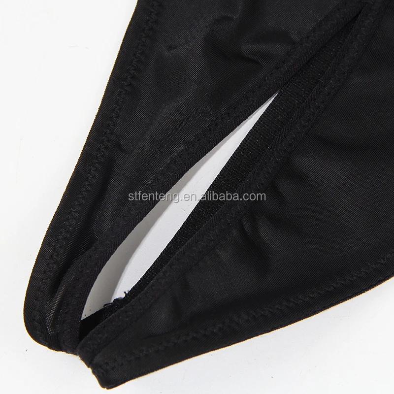 Popular ladies G-string sexy womens hot black transparent panties leather