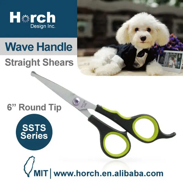 
Smart Safety Rounded Tip Design Pet Face Hair Straight Scissors 