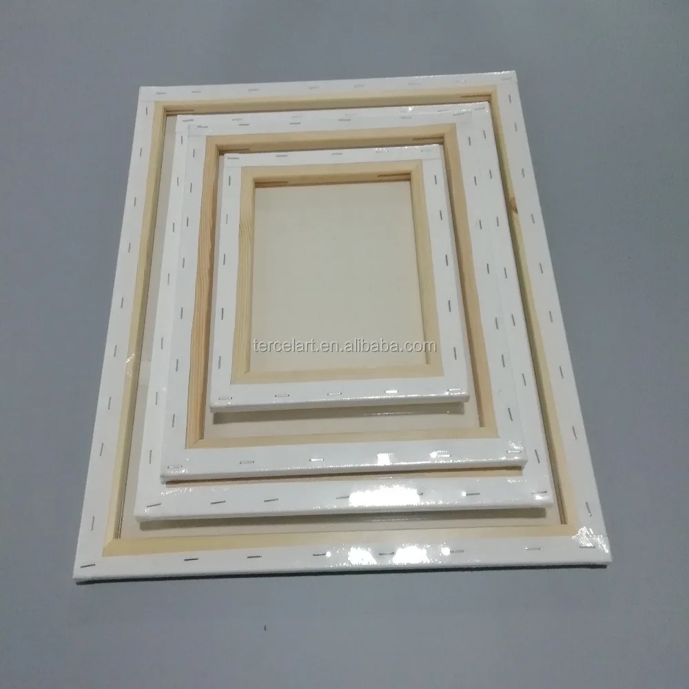 
pure cotton students used blank unbleached Stretched canvas, painting canvas for Studio ;Artist using canvas 