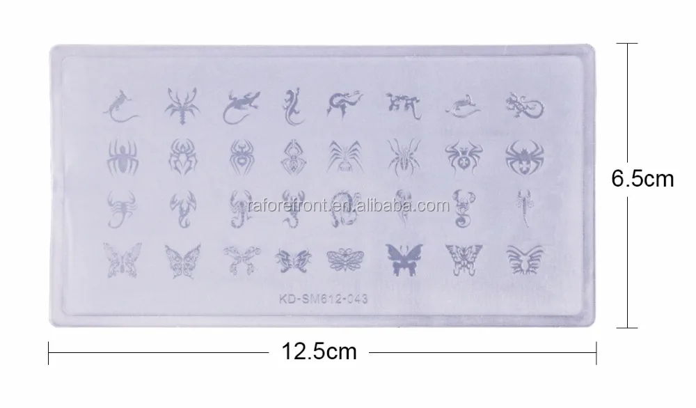 Plastic Nail Art Stamping Plates Geometric Patterns Clear Stamper Manicure Template Nail Tools KD-SM
