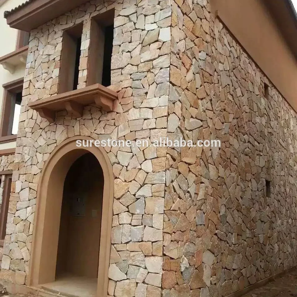 Оптовая ржавый Нерегулярные случайный камень с дешевой цене элегантный деревенском стиле стеновые панели