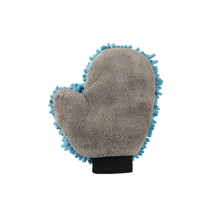 One Side Chenille One Side Chamois Car Cleaning Mitt Golve for Sale