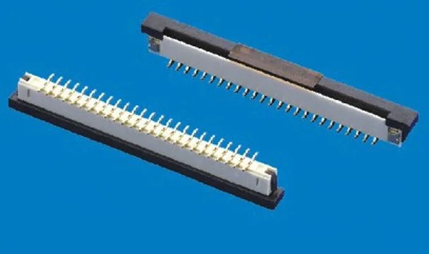 side Entry through hole type 1.0mm Pitch zif Fpc connector