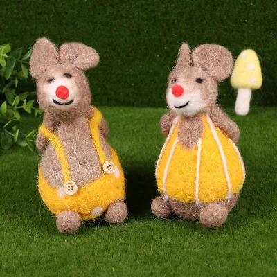 
Passed CE High Quality Handicraft Cute 100% Wool Felt Animals for Toys 