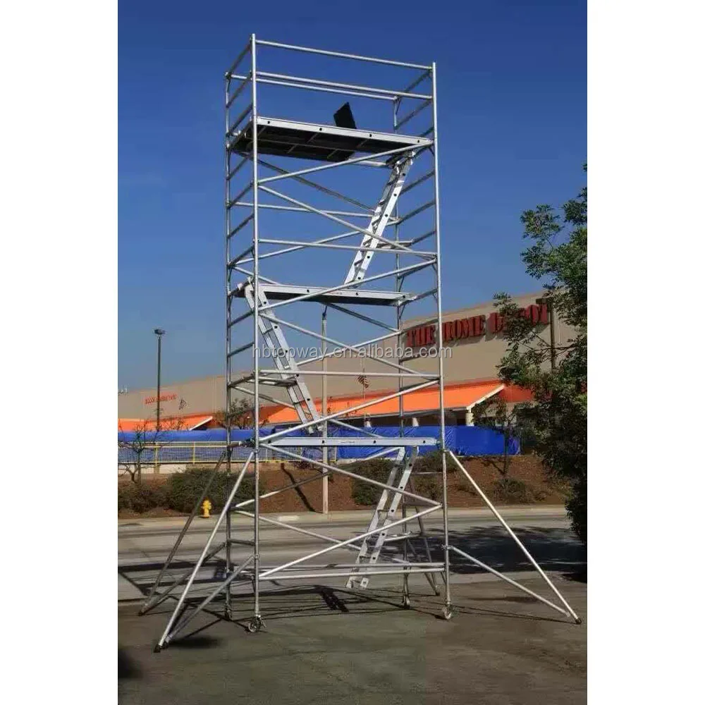Easy Fold and Safety Frame upright aluminum scaffold Working Platform tower