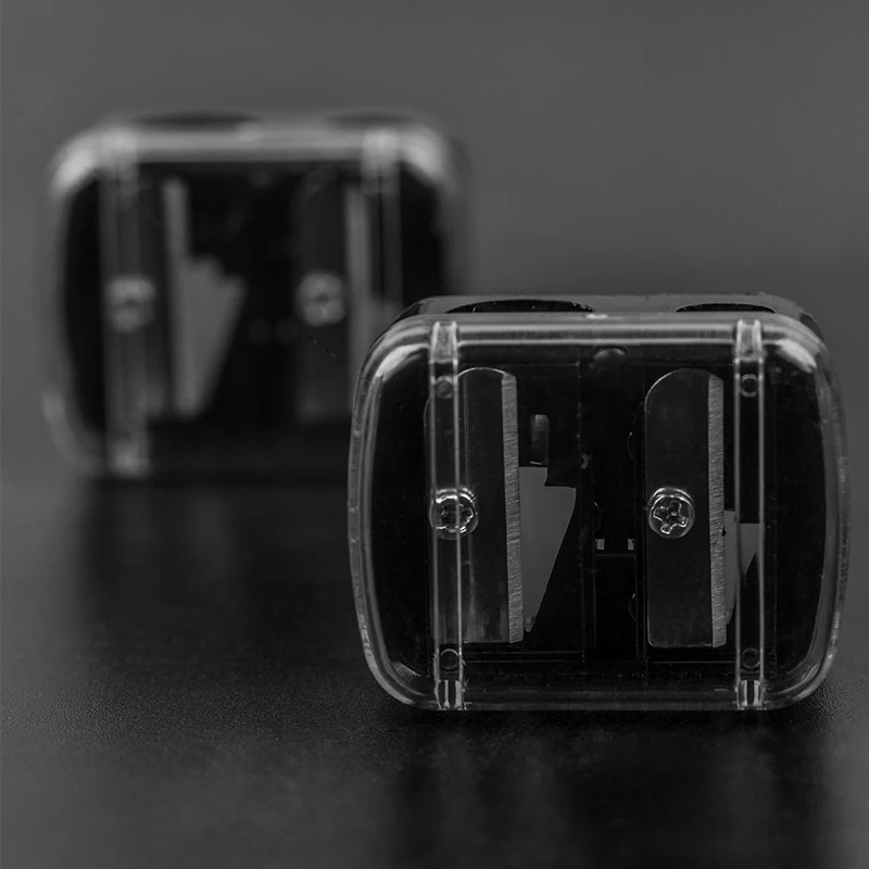 Makeup Tools Cosmetic 2 Holes Wood Eyebrow Lip Pencil Sharpener