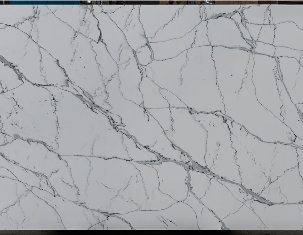 
New nature style marble like Calacatta quartz slab 