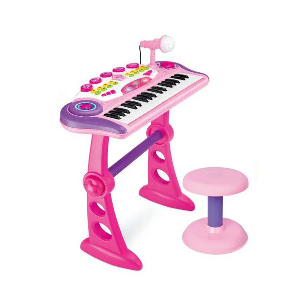 Educational toys plastic material keyboard piano electronic organ for children with MP3 wire and microphone.