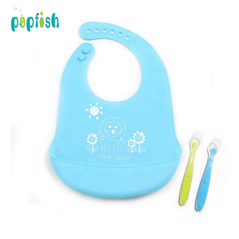 
Cute Kid Infant Bibs Baby Soft Silicone Bib Waterproof Saliva Dripping Bibs 