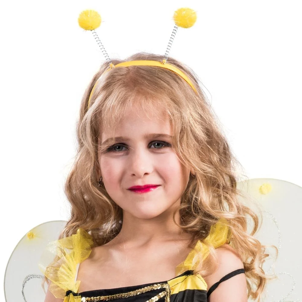 Drop shipping chidren Halloween carnival costume kids child Sweet Bee cosplay dress with headpiece wings girls