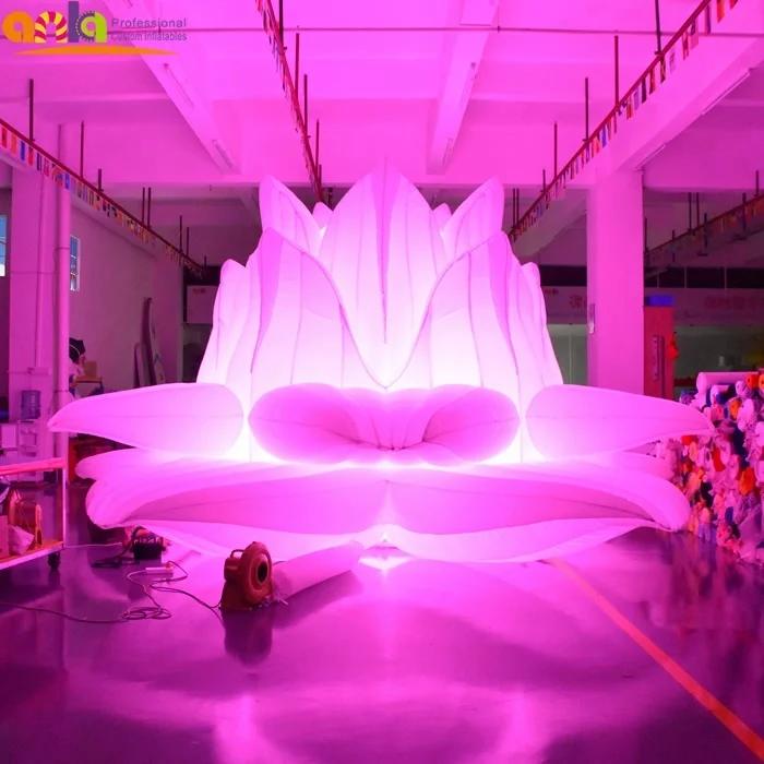 New Design Advertising Model Giant Flower Inflatable Lotus for Events on Water