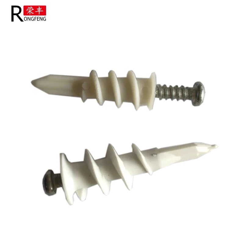 One-piece and split drywall anchors nylon anchor with screw