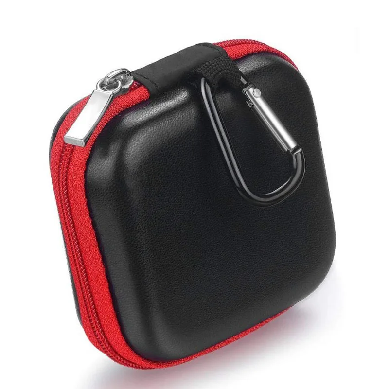 Custom Color Logo Small Hard Zipper EVA Earphone Carry Bag  Earbuds Case Headphone Case Earphone Case
