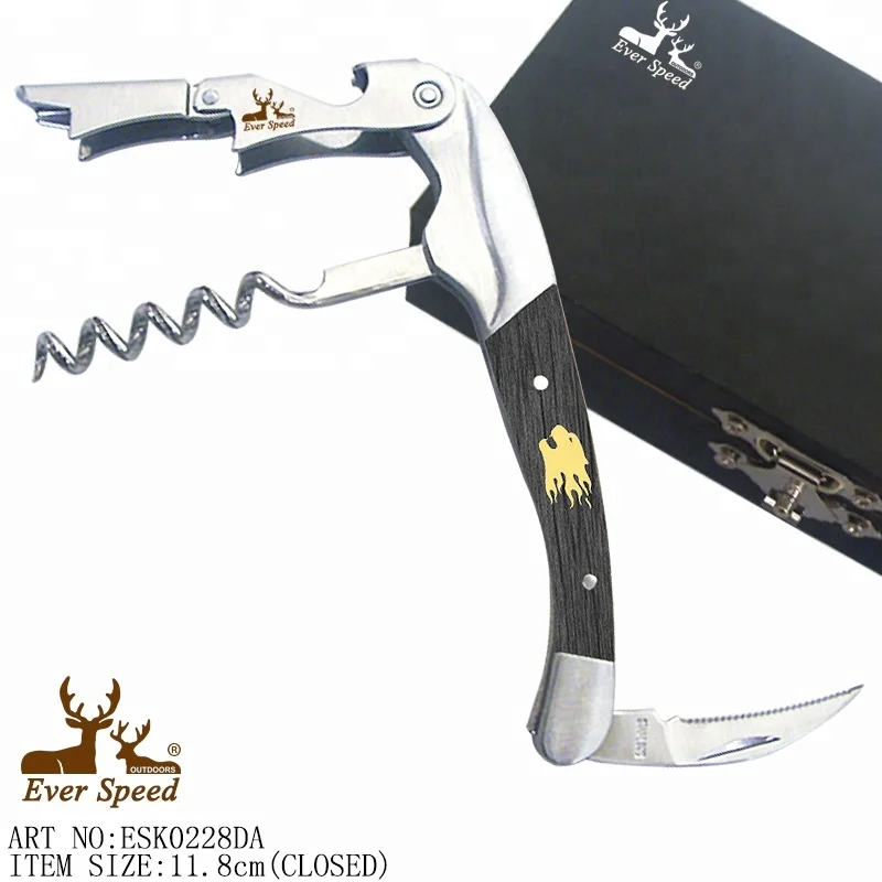 Fancy Multi functional Promotional wood handle bottle opener