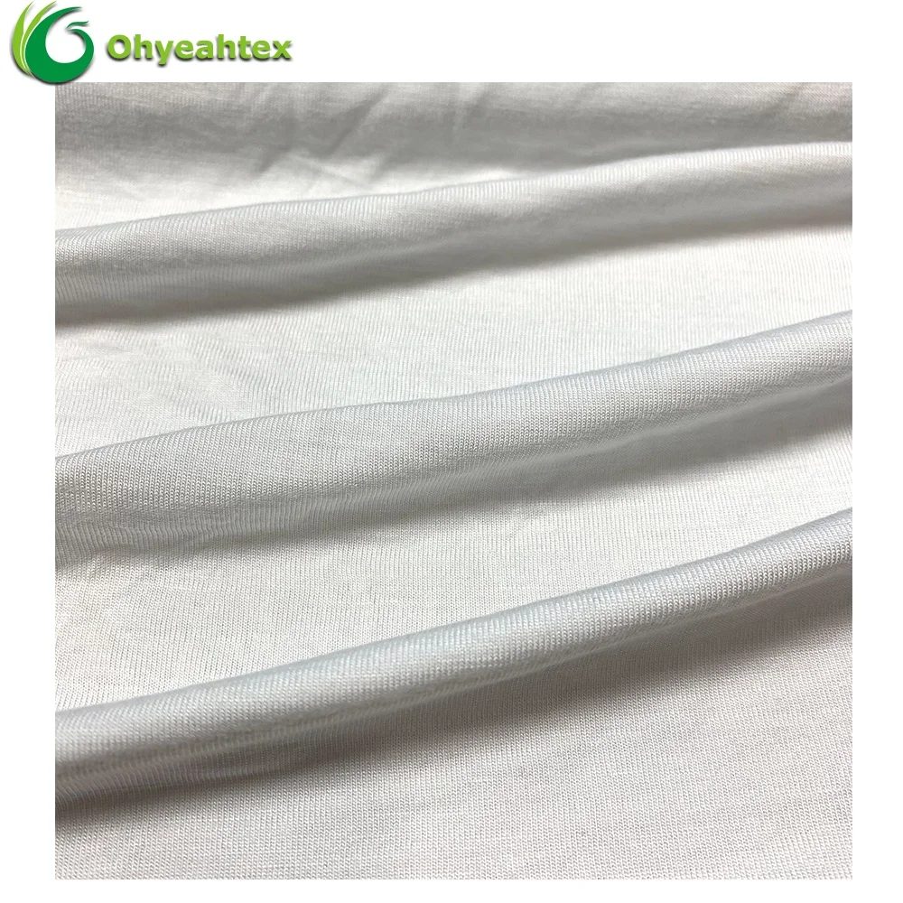 Soft Knitting 100% Single Jersey Viscose Fabric For Vest