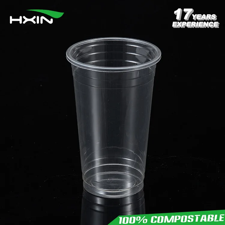 12 16 20 oz high quality hard disposable clear plastic cups with dome lids
