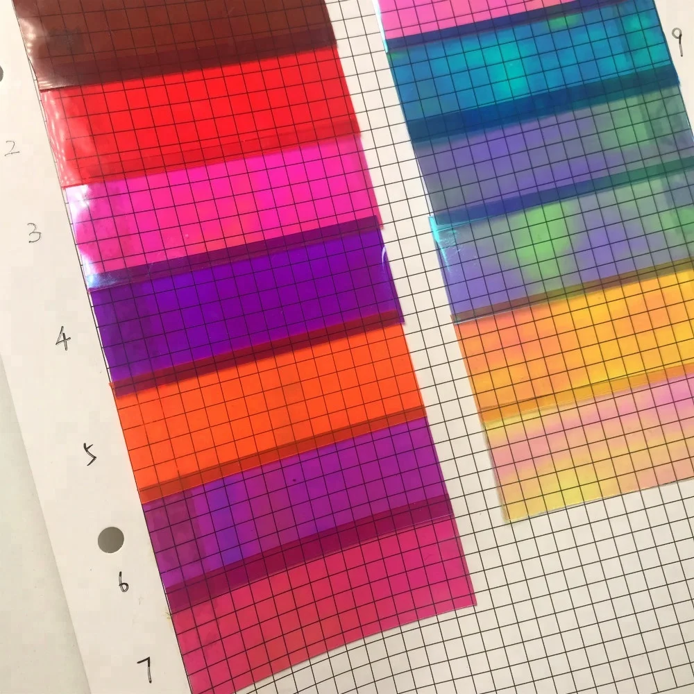 2018 PU leather film with foiled pvc film in holographic heat transfer film