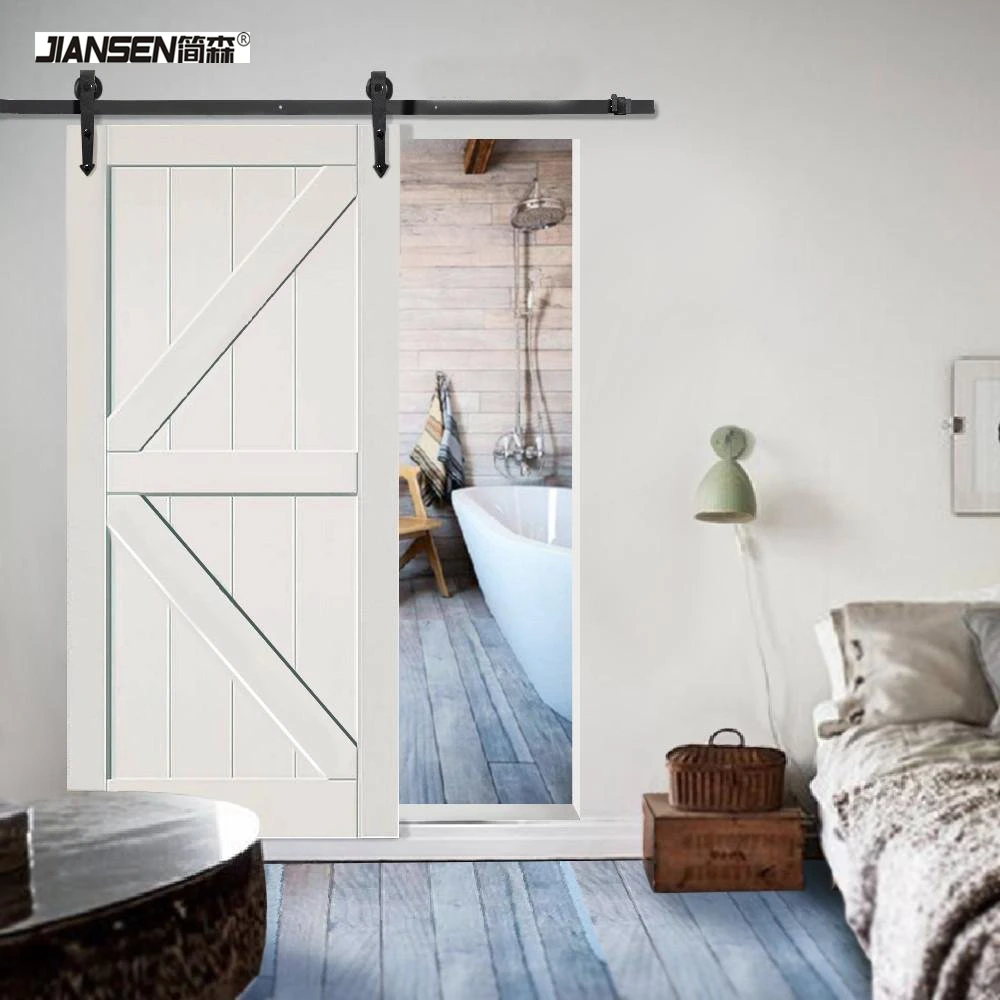 Wholesale High Quality Carbon Steel Classic Pulley Rail Sliding Door Kitchen Door Barn Door Hardware Kits