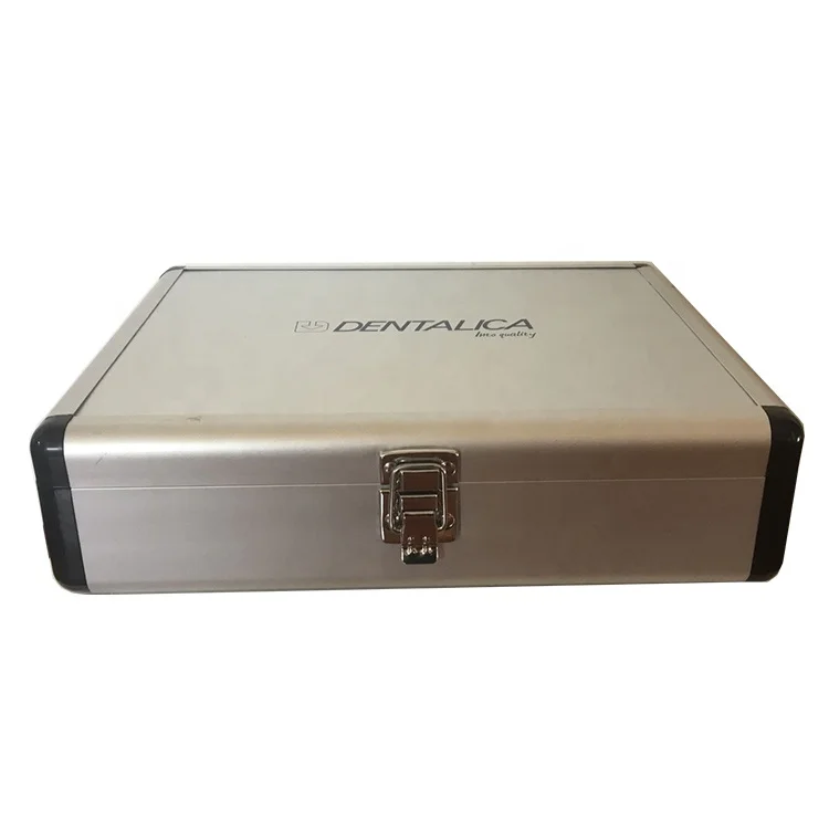 
Small aluminum metal briefcase with cut out foam insert for drills 