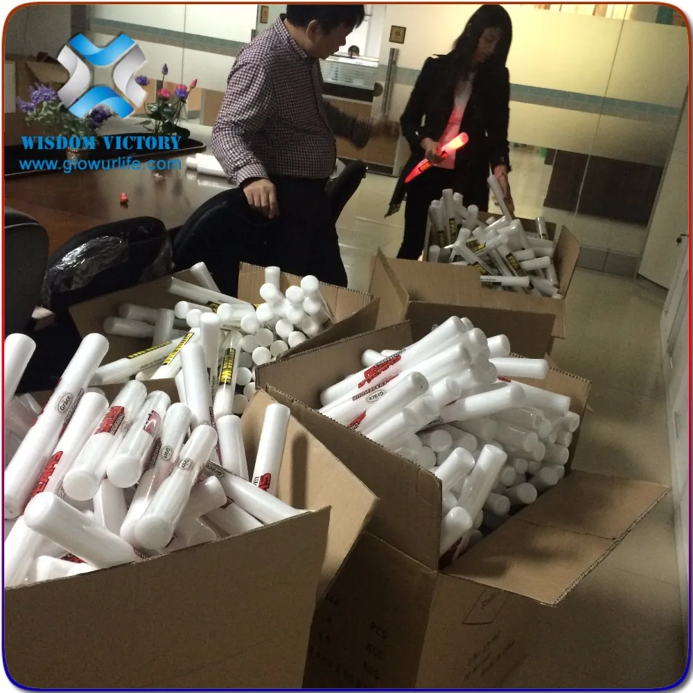 Custom print logo foam glow stick RGB color led foam stick , concert light stick