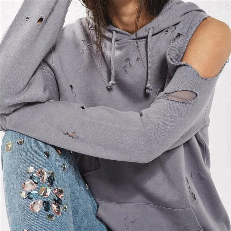 Royal wolf denim jeans manufacturer rock star floral gemstone embellished jeans high waist mom rhinestone jeans