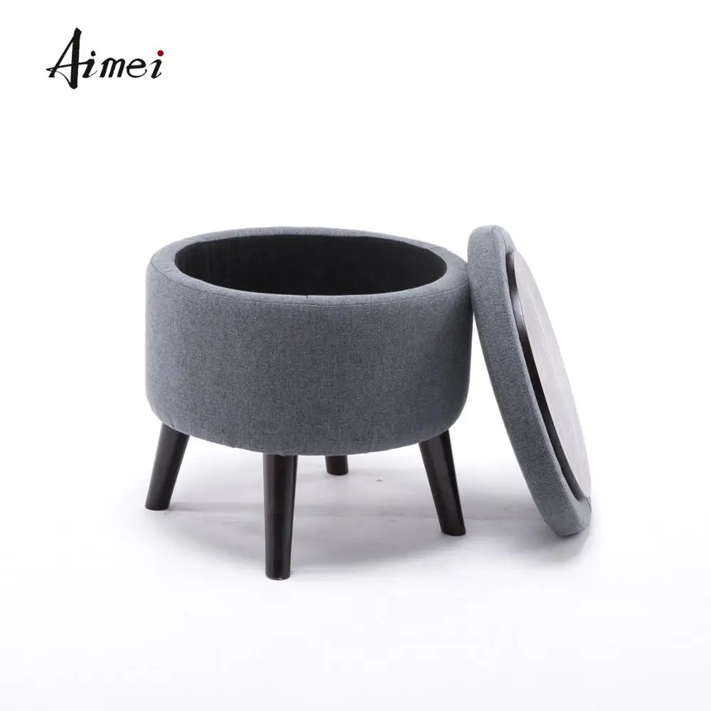 Rubber Wood Legs stool  Tea  Table  Dual-use  Living Room Stool  Ottoman With  Hidden Room